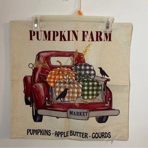 Pillow cover- pumpkin truck, Autumn decor. Fall home decor..